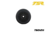 Team Saxo 1/10 F1 RC Car Rear Tires Pre-Mounted (2) Black Rim 14mm Hex Rubber