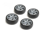 Louise LNHA490 Mounted Slick Tires w 6 Spoke Grey Wheels