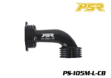 POWERSTAR PS-105M-L-CB 1/8 Conical On-Road Exhaust Manifold Ceramic Black designed for rc cars, featuring durable ceramic finish and precision engineering for enhanced performance.