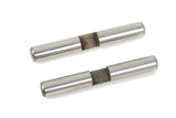 Pair of steel cylindrical pins with central grooves, Team Corally C-00180-184 Steel Gear Differential Pin (2) for precision radio control car parts.