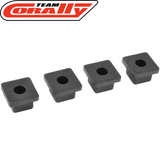 Team Corally C-00180-048 Bushings Set 0 Deg Composite (4pcs) black composite radio control car parts for enhanced performance and durability in rc cars.