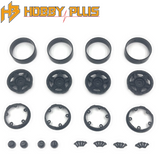 Hobby Plus HBP240500 Deep Star 1.2" Beadlock Wheels Black (4) CR18P