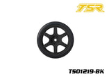 Team Saxo TS01219-RB 1/10 Touring Car Tires Pre-Mounted Rubber Black Spoke (4)
