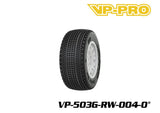 VP-PRO VP-503G 1/10 Short Course Truck Tires (4) Pre-Mounted White showing tire tread and white rim, designed for radio control parts and rc cars.