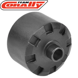 Team Corally C-00180-098 Differential Case (Front or Rear) black durable plastic housing designed for radio control parts in rc cars and rtr rc cars.
