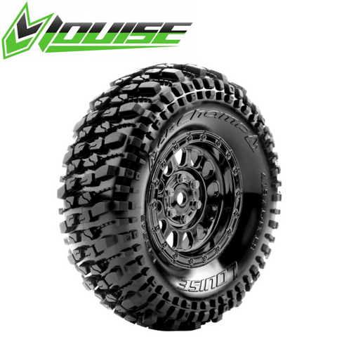 Louise CR-Champ RC Crawler Tires 1/10 1.9" Class 1 SS 12mm Black Mounted (2)