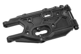 Team Corally C-00180-860 Lower Rear Suspension Arm HDA-3 in black, designed as a durable radio control part for enhanced performance in rc cars.