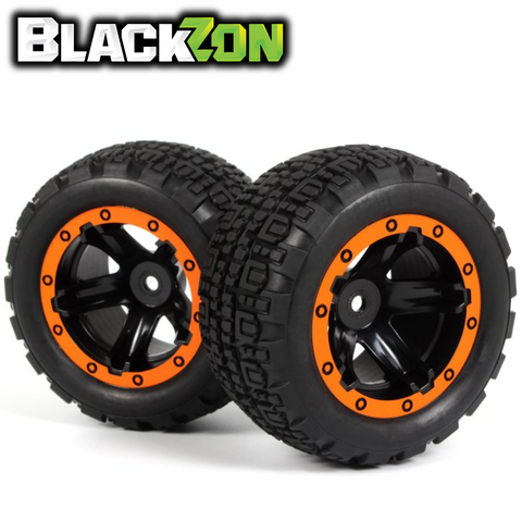 BlackZon BZN540197 MT Wheels & Tires Orange Slyder