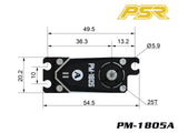 POWERSTAR PM-1805A Brushless HV Low Pro Digital Servo Awesomatix A800 MMX