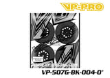 VP-PRO VP-507G 1/10 Short Course Truck Tires (4) Pre-Mounted Black displayed with rugged tread design, ideal for radio control parts and rc car parts enthusiasts.