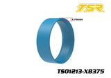 Blue cylindrical tire insert for radio control cars, featuring a 3.75mm thickness, identified as the Team Saxo 1/10 Touring Car Tire Insert (4) suitable for RC car parts.