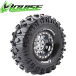 Louise CR-Rowdy RC Crawler Tires 1/10 1.9" 12mm Super Soft CH-BL Pre-Mount (2)