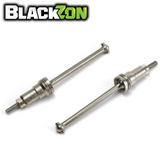 BlackZon BZN540473 Front Universal Drive Shafts Steel (2) Spryte Turbo shown against a white background, designed for rc cars as durable steel universal drive shafts.