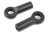Pair of black Team Corally C-00180-044 Ball Joint 6mm (2) radio control parts for rc cars, designed for reliable and precise movement in rtr rc car models.