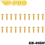VP-PRO GS-416H 4mmx16mm Gold Alloy Steel Hex Socket Head Screws (20)