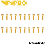 VP-PRO GS-416H 4mmx16mm Gold Alloy Steel Hex Socket Head Screws (20)