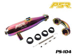 POWERSTAR PS-104 1/8 Buggy Exhaust Pipe (EFRA 2202) Rainbow Plating