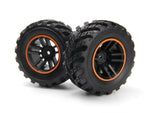 BlackZon BZN540327 Wheels + Tires Assembled Orange Black Spryte