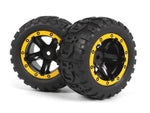 BlackZon BZN540260 Mounted Tires & Wheels Yellow MT Slyder & Turbo