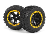 BlackZon BZN540260 Mounted Tires & Wheels Yellow MT Slyder & Turbo
