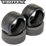 Exotek RC F1 Front Soft Rubber Tires 33X Carpet (2) w/Foams