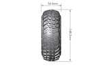 Louise CR-Griffin RC Crawler Tires 1/10 2.2" 12mm SS CH-BL Mounted (2)