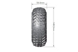 Louise CR-Griffin RC Crawler Tires 1/10 2.2" 12mm SS CH-BL Mounted (2)