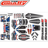 Team Corally C-00180-1169-B Blue Body Decal Sheet Pre-Cut Spark XB6 RC Buggy Car