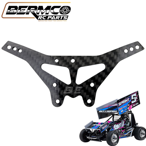 Bermco RC Parts 3mm Rear Carbon Fiber Shock Tower Losi 22S Sprint