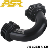 POWERSTAR PS-105M-V-CB 1/8 Conical On-Road Exhaust Manifold Ceramic Black designed for radio control cars, featuring a sleek ceramic black finish and durable construction.