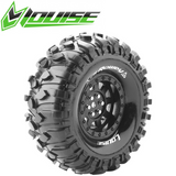 Louise CR-Rowdy RC Crawler Tires 1/10 1.9" 12mm Super Soft Black Pre-Mount (2)