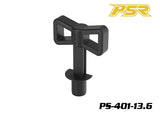 Black plastic sleeve extractor tool designed for radio control parts, shown with POWERSTAR PS-401-13.6 Sleeve Extractor Tool 1/10 Nitro Engine branding.