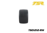 Team Saxo 1/10 F1 RC Car Rear Tires Pre-Mounted (2) White Rim 14mm Hex Rubber