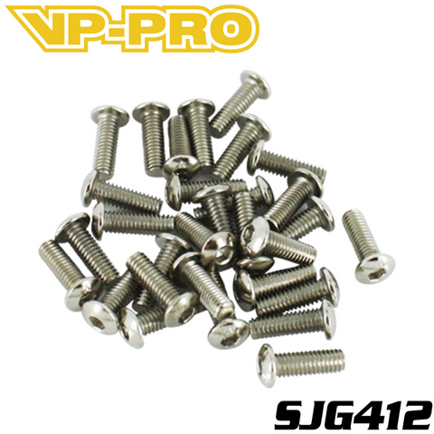 VP-PRO SIG412 Round Headed Screws 4x12mm BLACK STEEL (30)