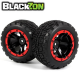 BlackZon BZN540196 MT Wheels & Tires Red Slyder