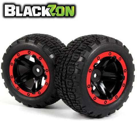 BlackZon BZN540196 MT Wheels & Tires Red Slyder
