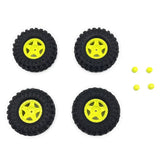Hobby Plus HBP240507 Deep Star 1.2" Beadlock Wheel Yellow 68mm Mudder-XL Tires