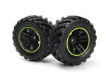 BlackZon BZN540324 Wheels + Tires Assembled Green Black Spryte