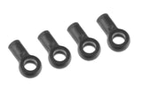 Set of four black Team Corally C-00140-069 Shock Ball Joint (4) SBX425 components designed for radio control parts and rc car parts upgrades.