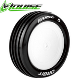 Louise RC E-Orbit 1/10 2WD Front Buggy Tire Soft Pre-Mounted White Wheel (2)