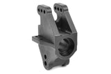 Black plastic component designed for radio control cars, identified as Team Corally C-00180-114 Wide Rear Hub, used for securing wide rear wheels.