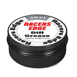 Racers Edge RCE3021 Differential Grease (8ml) in a black round container with a white label featuring red and black text, designed for radio control car parts maintenance.