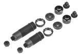 Team Corally C-00180-1025 Maintenance Kit 1 Composite Shocks showing black composite shock shafts, caps, and adjustment rings for radio control car parts.
