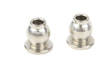 Two small shiny metal components on white background, identified as Team Corally C-00180-170 6.8mm Steel Ball (2), suitable for use in rc car parts and radio control systems.