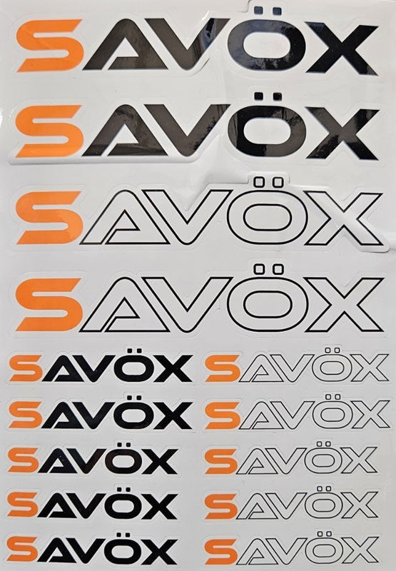 Savox Sticker Set 210x150mm Decal Sheet – Naughty Boy RC