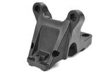 Black composite mount piece designed for use in radio control cars, identified as Team Corally C-00180-992 Composite Front Shock Tower, for durable front shock support.
