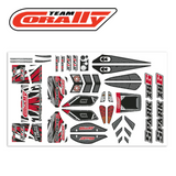 Team Corally C-00180-1169-R Red Body Decal Sheet Pre-Cut Spark XB6