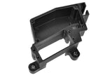Black plastic Team Corally C-00180-997 Servo Mount / Receiver Box M23 designed for secure housing of radio control parts in RC cars.