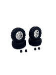 Hobby Plus HBP240526 1.2" Mudder Wheel Tire Set 60mm Silver