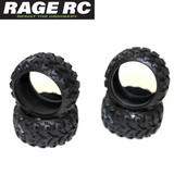 Rage RC RGRC2467 Mini Trek Tires (4) Monster Truck Truggy 1/24 Mini Parts